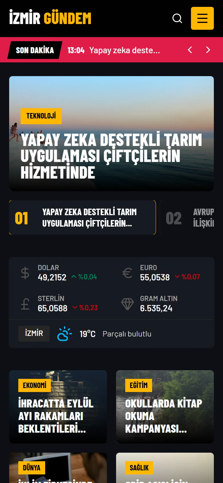 Arena tema ile mobil görünüm